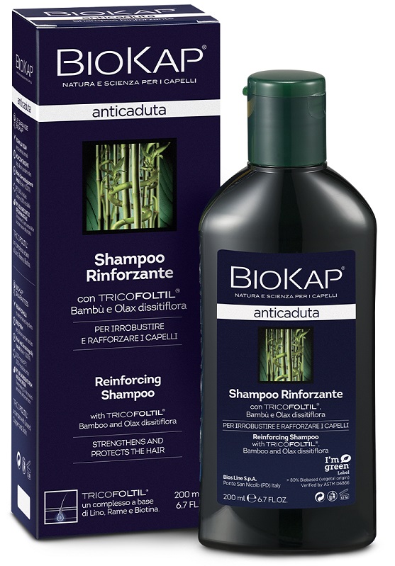 BIOKAP SHAMPOO RINFORZANTE ANTICADUTA CON TRICOFOLTIL NUOVA FORMULA 200 ML - latuafarmacia.org