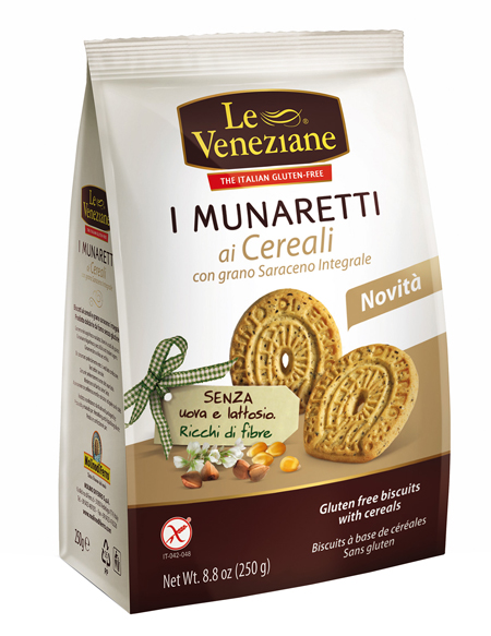LE VENEZIANE MUNARETTI BISCOTTI CEREALI GRANO SARACENO INTEGRALE 250 G - latuafarmacia.org