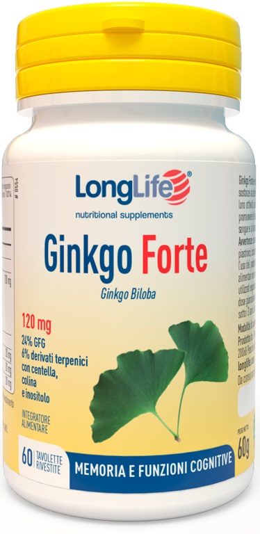 LONGLIFE GINKGO FORTE 60 TAVOLETTE RIVESTITE - latuafarmacia.org