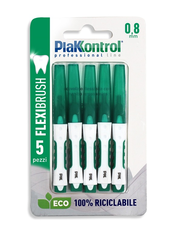 PLAKKONTROL FLEXIBRUSH SCOVOLINI INTERDENTALI 0,8 5 PEZZI - latuafarmacia.org