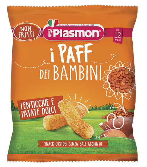 PLASMON DRY SNACK PAFF LENTICCHIE-PATATA DOLCE 15 G - latuafarmacia.org