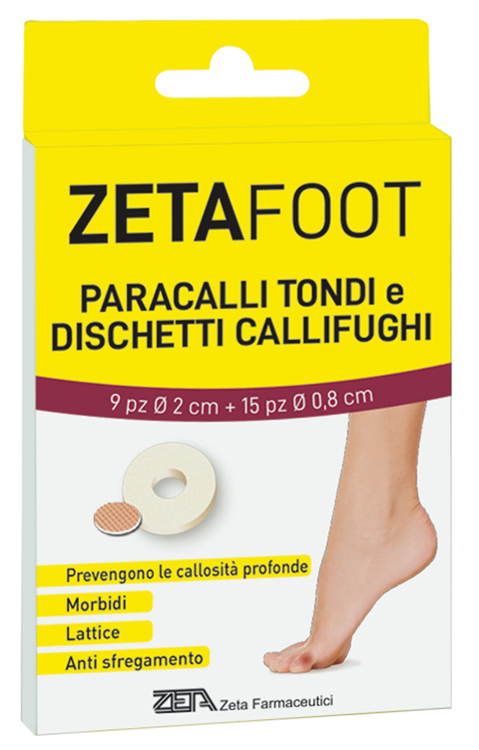 ZETAFOOT PARACALLO TONDO 9 PEZZI + DISCHETTO CALLIFUGO 15 PEZZI - latuafarmacia.org