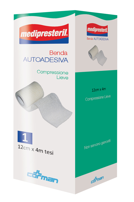 MEDIPRESTERIL BENDA AUTOADESIVA 12X400 CM 1 PEZZO - latuafarmacia.org