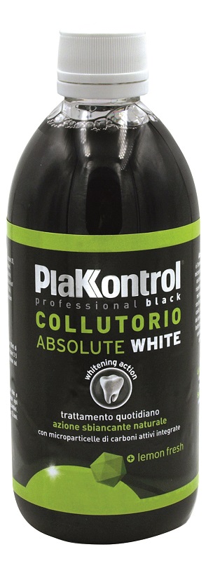 PLAKKONTROL ABSOLUTE WHITE COLLUTORIO BLACK 500 ML - latuafarmacia.org