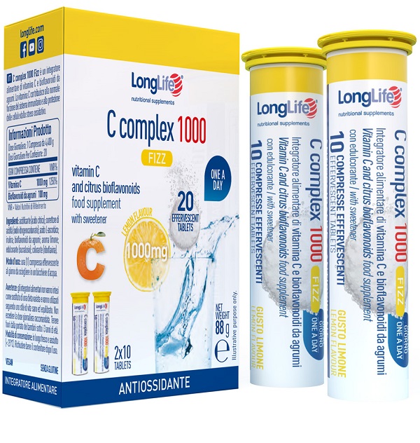 LONGLIFE C COMPLEX 1000 FIZZ 20 COMPRESSE EFFERVESCENTI - latuafarmacia.org