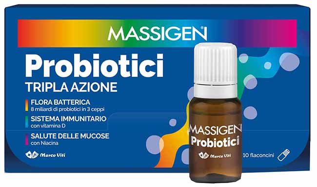 MASSIGEN PROBIOTICI 10 FLACONCINI X 8 ML - latuafarmacia.org