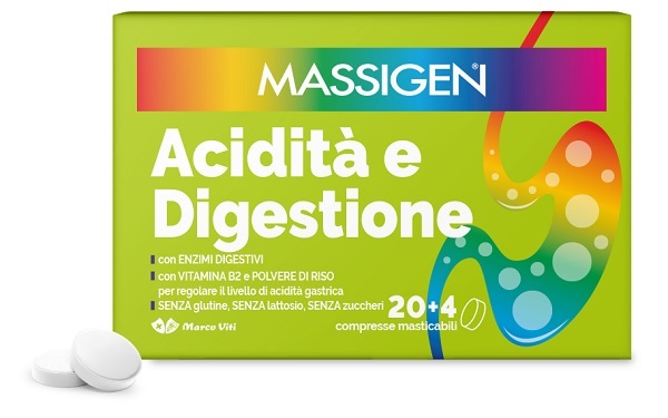 MASSIGEN ACIDITA' E DIGESTIONE 24 COMPRESSE MASTICABILI - latuafarmacia.org