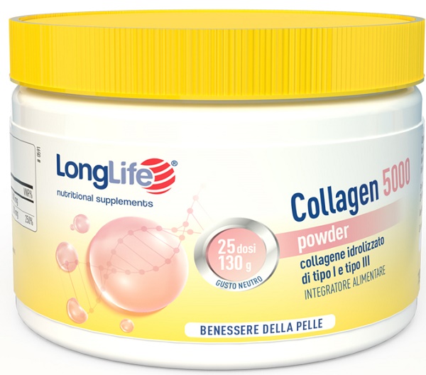 LONGLIFE COLLAGEN 5000 POWDER 130 G - latuafarmacia.org
