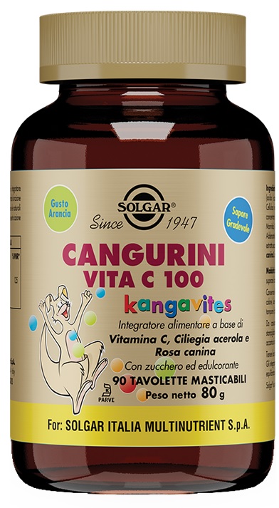 CANGURINI VITA C 100 90 TAVOLETTE MASTICABILI - latuafarmacia.org