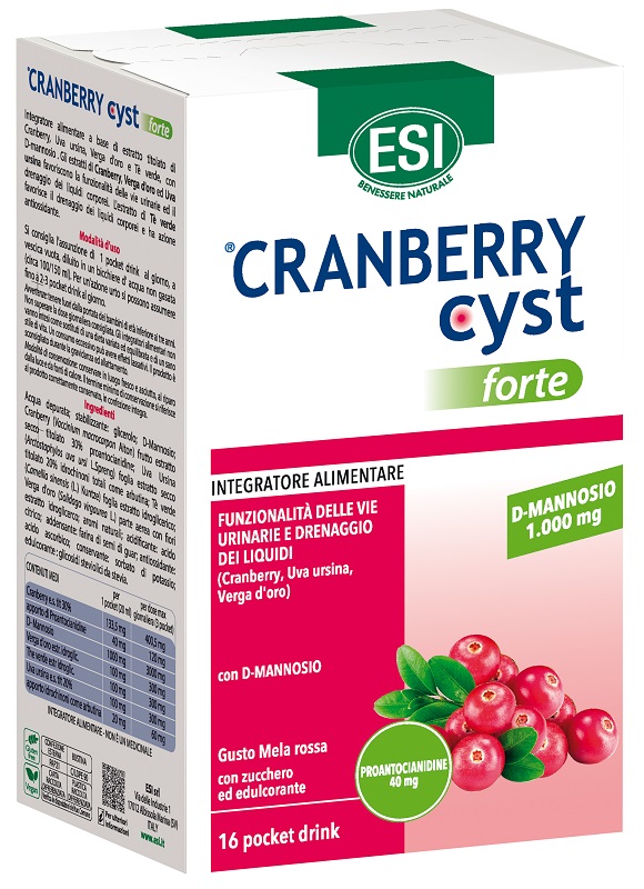 ESI CRANBERRY CYST FORTE 16 POCKET DRINK - latuafarmacia.org