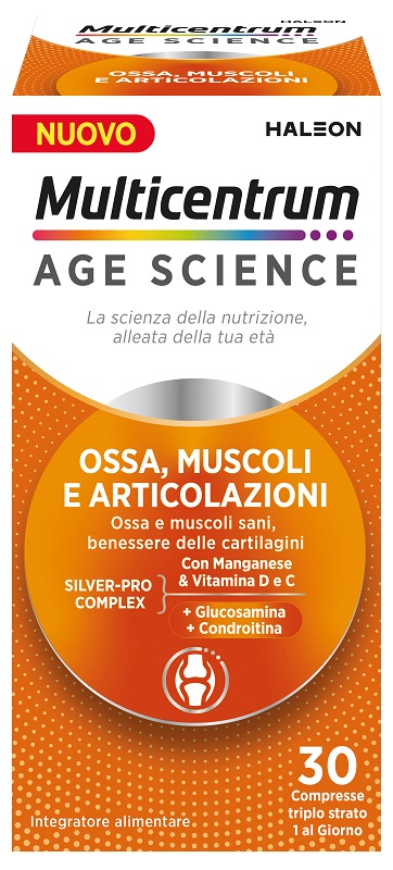 MULTICENTRUM AGE SCIENCE OSSA MUSCOLI ARTICOLAZIONI 30 COMPRESSE - latuafarmacia.org