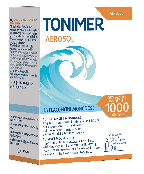TONIMER AEROSOL 1000MOSM/KG 18 FLACONCINI MONODOSE DA 3 ML - latuafarmacia.org