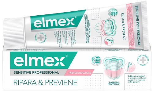 DENTIFRICIO ELMEX SENSITIVE RIPARA & PREVIENE 75 ML - latuafarmacia.org