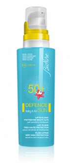 DEFENCE SUN 50+ BABY&KID LATTE FLUIDO PROTEZIONE MOLTO ALTA 125 ML - latuafarmacia.org