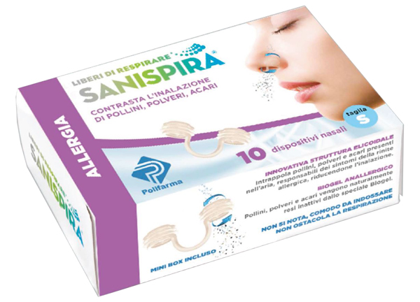 SANISPIRA ALLERGIA DISPOSITIVO NASALE 10 PEZZI TAGLIA S - latuafarmacia.org