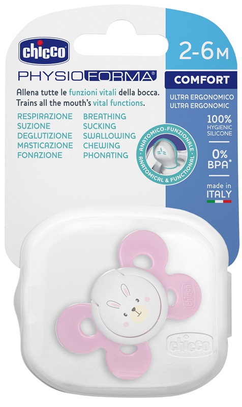 CHICCO SUCCHIETTO COMFORT GIRL IN SILICONE 2-6 MESI 1 PEZZO - latuafarmacia.org