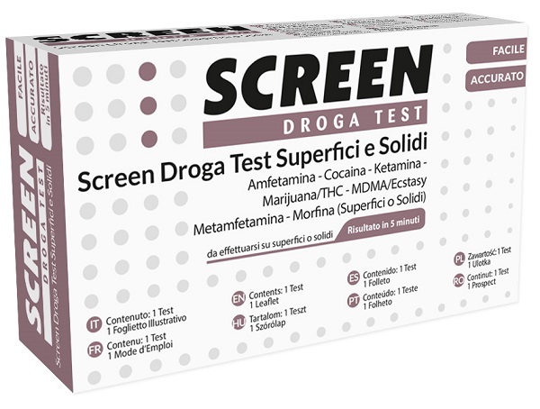 SCREEN DROGA TEST 7 DROGHE SU SUPERFICI SOLIDI O POLVERI - latuafarmacia.org