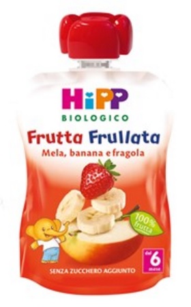 HIPP BIO FRUTTA FRULLATA MELA BANANA FRAGOLA 90 G - latuafarmacia.org