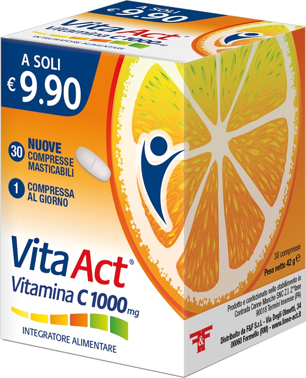 VITA ACT VITAMINA C 1000MG 30 COMPRESSE MASTICABILI - latuafarmacia.org