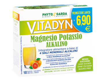 VITADYN MAGNESIO POTASSIO ALKALINO SENZA ZUCCHERO 10 BUSTINE - latuafarmacia.org