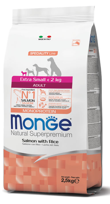 MONGE EXTRA SMALL ADULT SALMONE & RISO 800 G - latuafarmacia.org