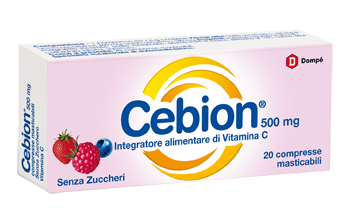 CEBION MASTICABILE SENZA ZUCCHERO VITAMINA C 500 MG 20 COMPRESSE - latuafarmacia.org