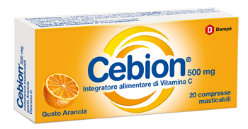 CEBION MASTICABILE ARANCIA VITAMINA C 500 MG 20 COMPRESSE - latuafarmacia.org