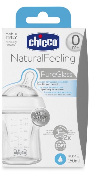 CHICCO BIBERON NATURALFEELING VETRO 0M+ 150 ML - latuafarmacia.org