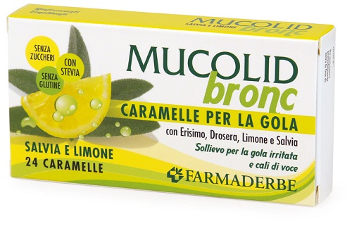 MUCOLID BRONC SALVIA & LIMONE 24 CARAMELLE - latuafarmacia.org