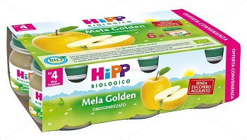 HIPP BIO OMOGENEIZZATO MELA GOLDEN 6X80 G - latuafarmacia.org