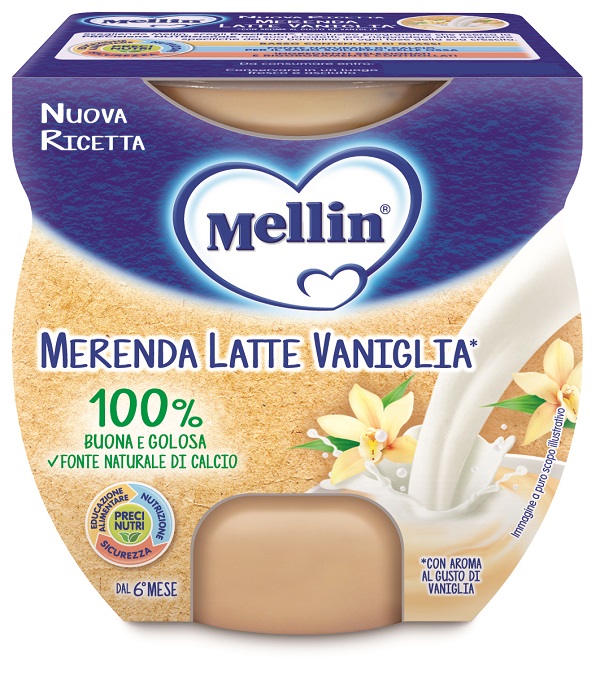 MELLIN MERENDA LATTE VANIGLIA 2 X 100 G - latuafarmacia.org