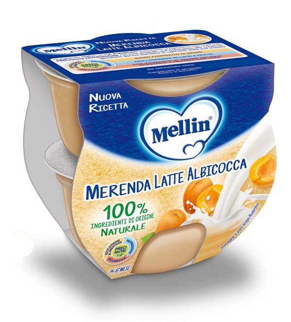 MELLIN MERENDA LATTE ALBICOCCA 2 X 100 G - latuafarmacia.org