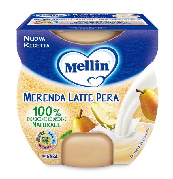 MELLIN MERENDA LATTE PERA 2 X 100 G - latuafarmacia.org