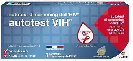 AUTOTEST VIH SCREENING DELL'HIV CONTIENE 1 AUTOTEST + SOLUZIONE + BISTURI + CEROTTO + GARZA + SALVIETTA DISINFETTANTE - latuafarmacia.org