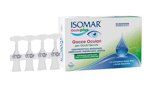 ISOMAR OCCHI PLUS GOCCE OCULARI PER OCCHI SECCHI ALL'ACIDO IALURONICO 0,25% 30 FLACONCINI MONODOSE - latuafarmacia.org