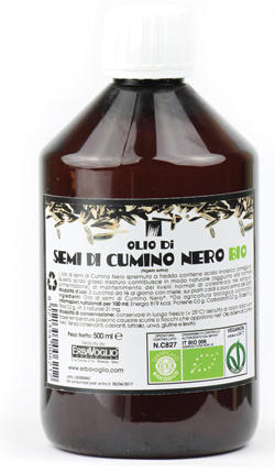 OLIO DI SEMI DI CUMINO NERO BIO 500 ML - latuafarmacia.org
