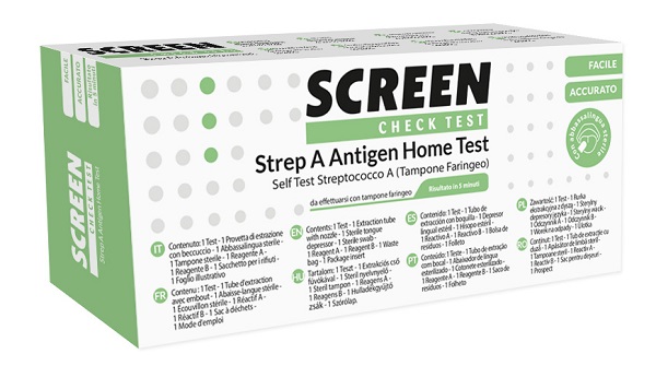 STREP A ANTIGEN HOME TEST DETERMINAZIONE QUALITATIVA ANTIGENI STREPTOCOCCO A DA TAMPONE FARINGEO 2 PEZZI - latuafarmacia.org