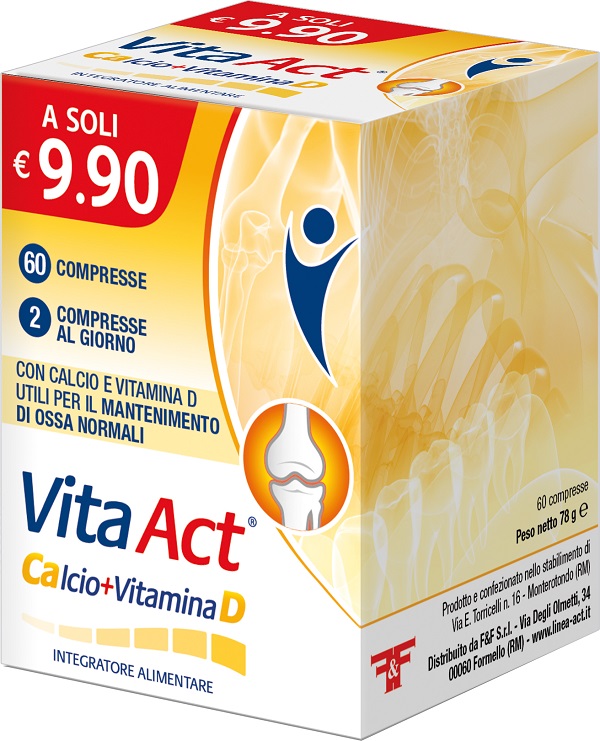 VITA ACT CALCIO + VITAMINA D 60 COMPRESSE - latuafarmacia.org