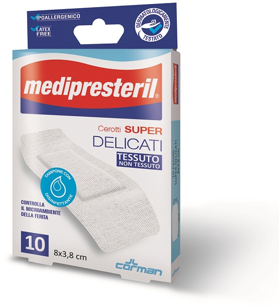 MEDIPRESTERIL CEROTTI DELICATI SUPER 8 X 3,8 10 PEZZI - latuafarmacia.org