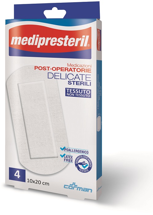 MEDICAZIONE POST OPERATORIA MEDIPRESTERIL DELICATA TNT 10X20CM 5 PEZZI - latuafarmacia.org
