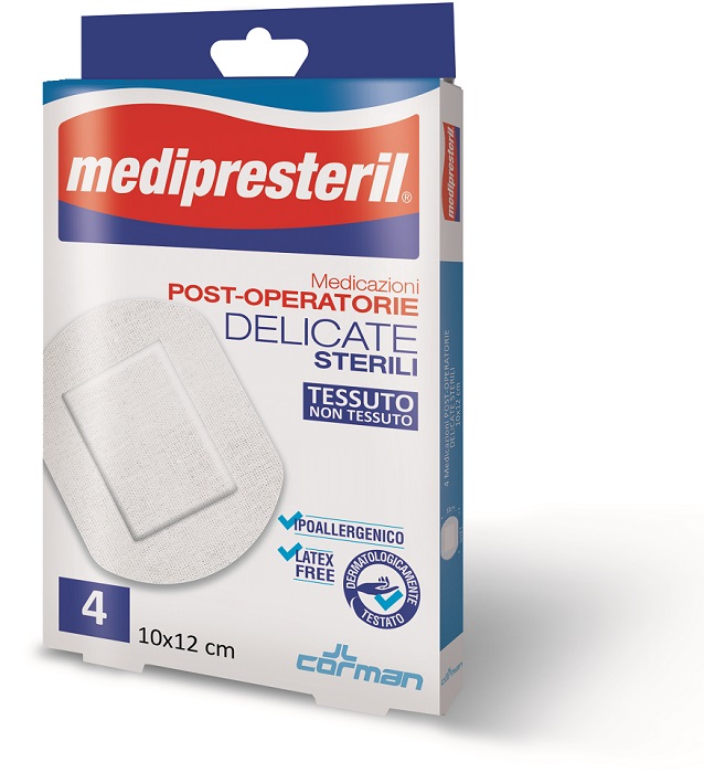 MEDICAZIONE POST OPERATORIA MEDIPRESTERIL DELICATA TNT 10X12CM 5 PEZZI - latuafarmacia.org