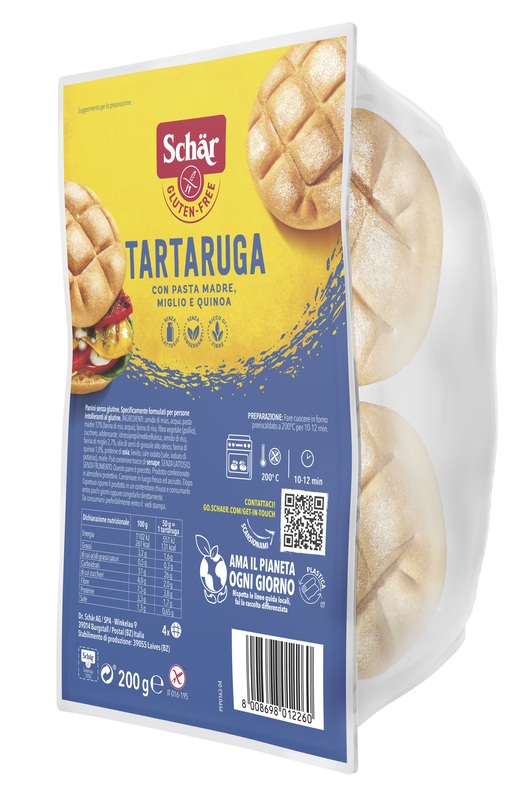 SCHAR TARTARUGA PANE SENZA LATTOSIO 200 G - latuafarmacia.org