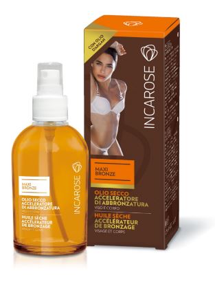 INCAROSE MAXI BRONZE OLIO SECCO ACCELERATORE DI ABBRONZATURA 125 ML - latuafarmacia.org