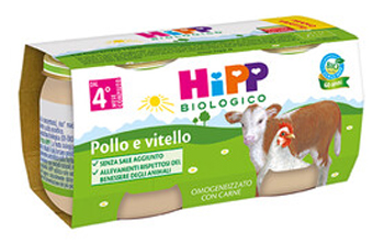HIPP BIO HIPP BIO OMOGENEIZZATO POLLO VITELLO 2X80 G - latuafarmacia.org