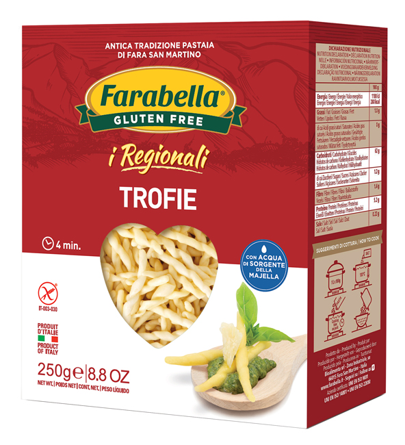 FARABELLA TROFIE I REGIONALI PASTA FRESCA STABILIZZATA 250 G - latuafarmacia.org