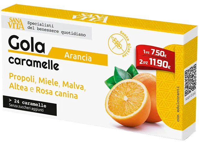 SANAVITA GOLA ARANCIA 24 COMPRESSE - latuafarmacia.org