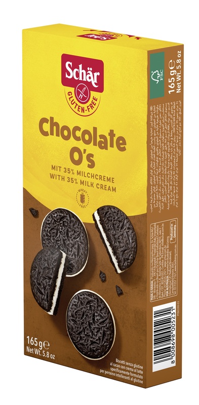 SCHAR CHOCOLATE O'S BISCOTTI AL CACAO CON CREMA AL LATTE 165 G - latuafarmacia.org