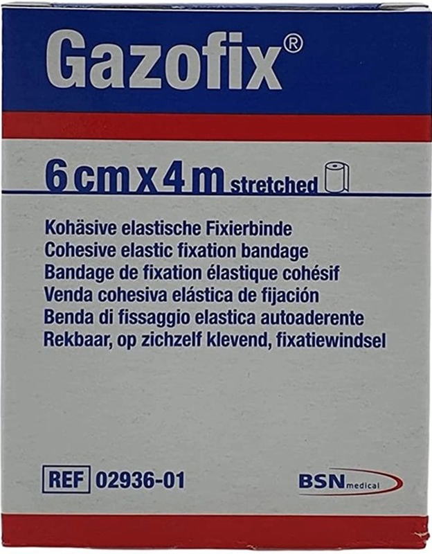 BENDA ELASTICA AUTOADESIVA GAZOFIX 6X400 CM - latuafarmacia.org