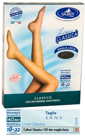 SAUBER CLASSICO COLLANT 140 DENARI MAGLIA LISCIA CAMEL 4 - latuafarmacia.org