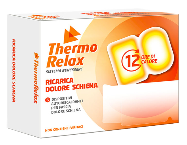 THERMORELAX RICARICA PER FASCIA DOLORE LOMBARE 6 DISPOSITIVI AUTORISCALDANTI - latuafarmacia.org
